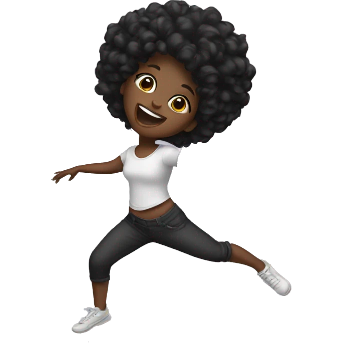 Black girl dancing emoji
