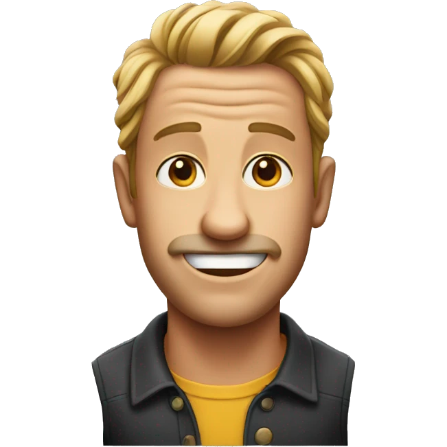 man with a cheeky face emoji