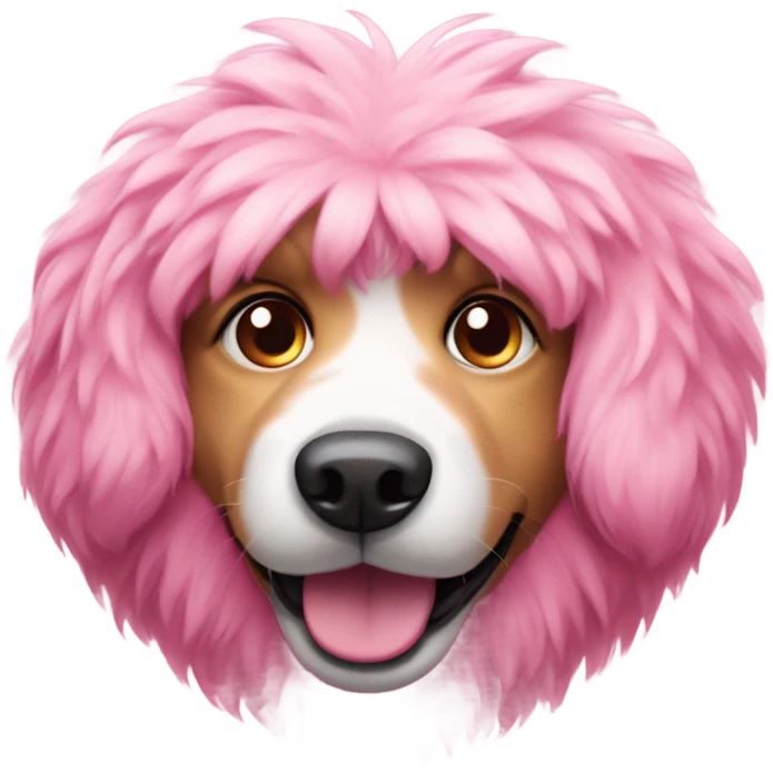 Pink dog emoji