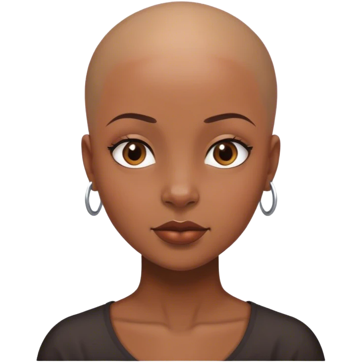Bald black girl emoji