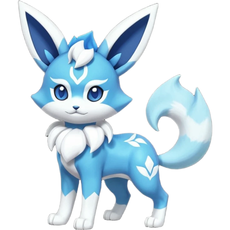 Glaceon-Dewott-Meowstic-Fakémon-hybrid-creature (full body)  emoji
