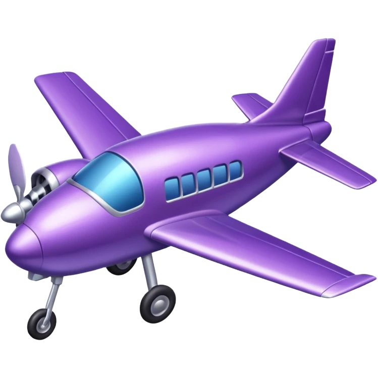 purple plane emoji