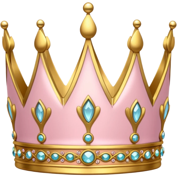 Light pink and gold crown emoji