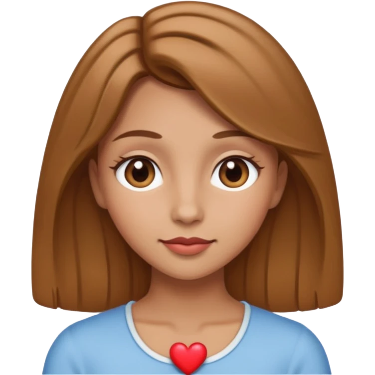Light brown hair, tan lady heart eyes emoji