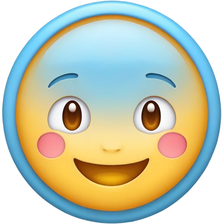 Cute emoji light Blue  emoji