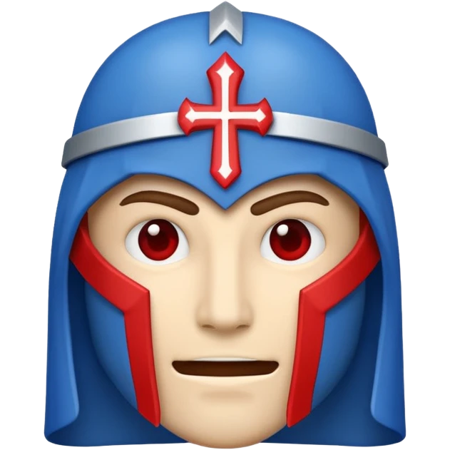 Make me an emoji to my school Holy cross davao college  representing this three colors ❤️💙🤍 make it like a crusader. emoji