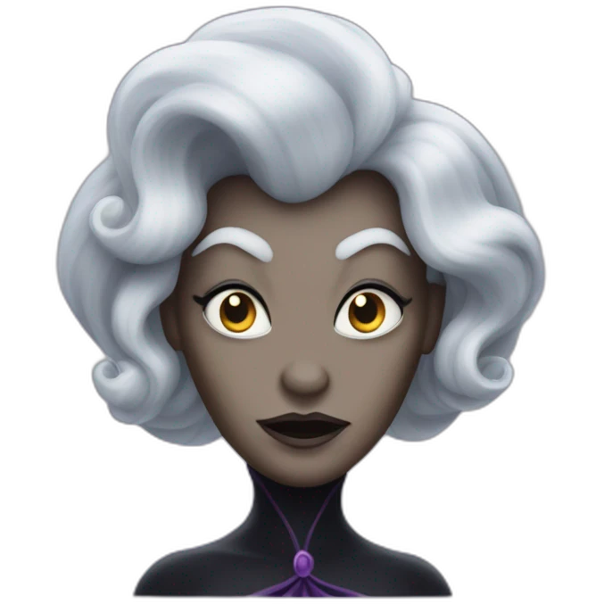 Evil Ursula the sea witch emoji