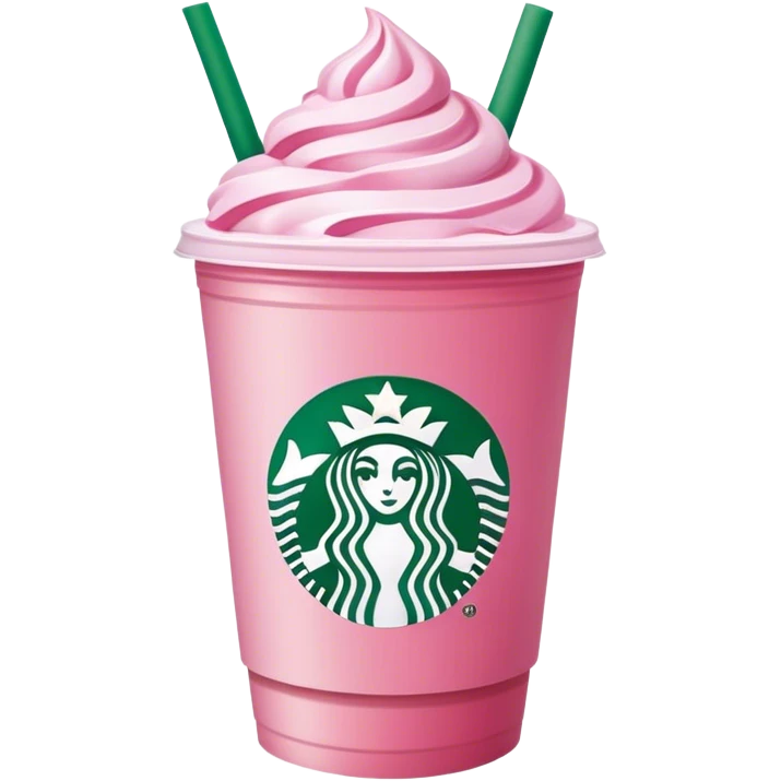 Pink Starbucks drink emoji