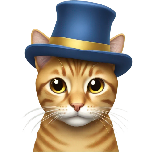 pop cat with hat emoji