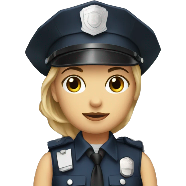 white policewoman in the city with build emoji