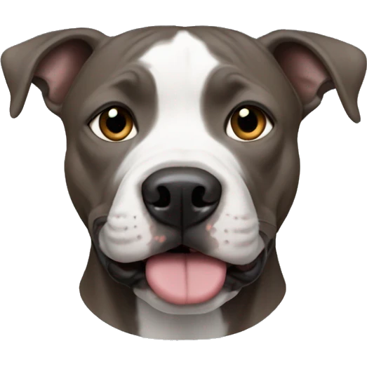Guy with a blue nose pitbull  emoji