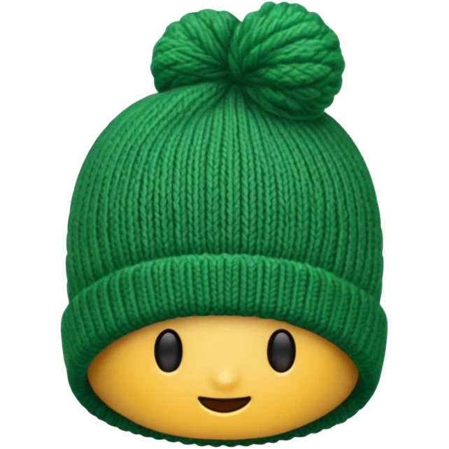 beanie: verde emoji
