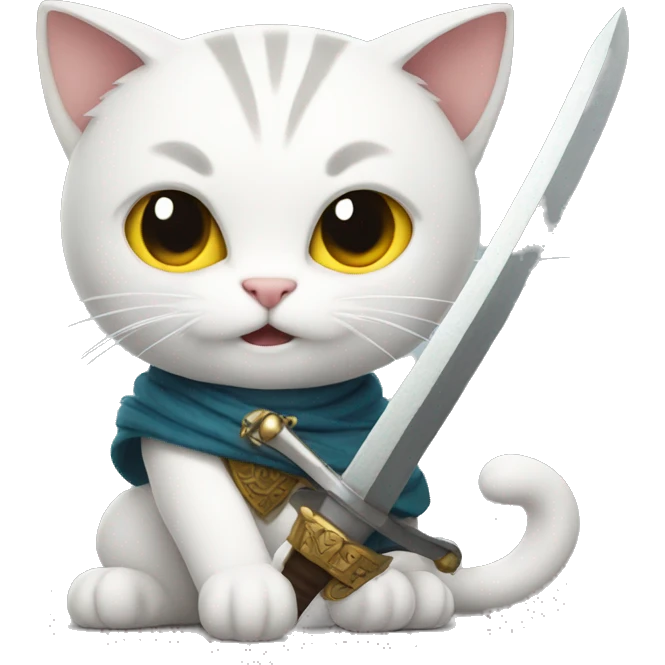 cat with sword emoji