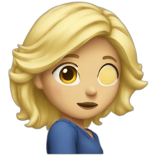 Femme blonde qui dab emoji