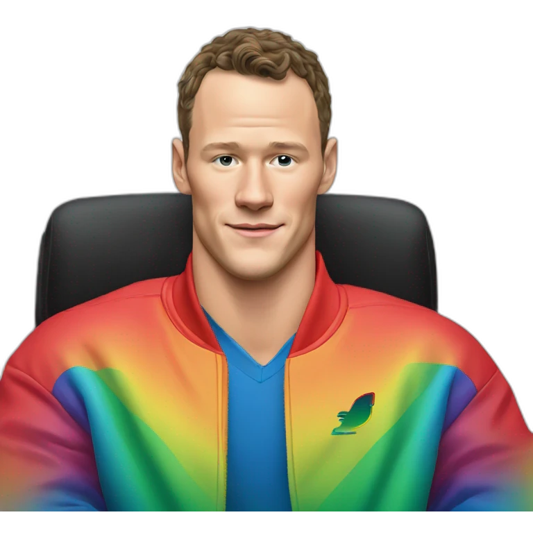 Jonathan Toews as rainbow colored chair emoji