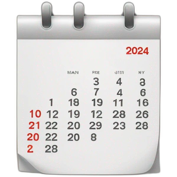 2024 january calendar emoji