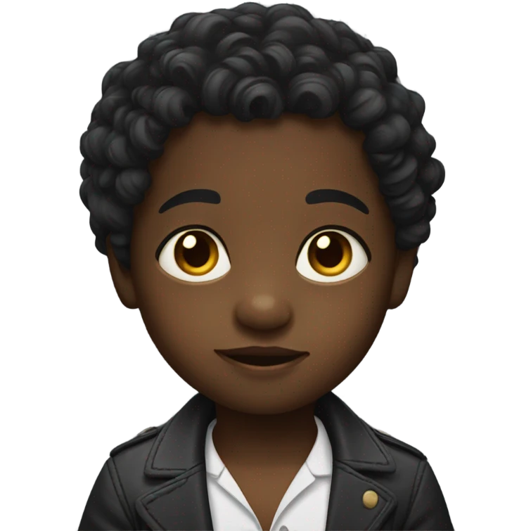 black baby with a strand of hair emoji
