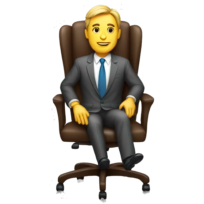 businessman in a chair emoji
