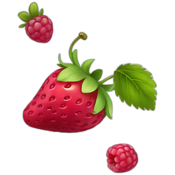 Fraise framboise myrtille emoji
