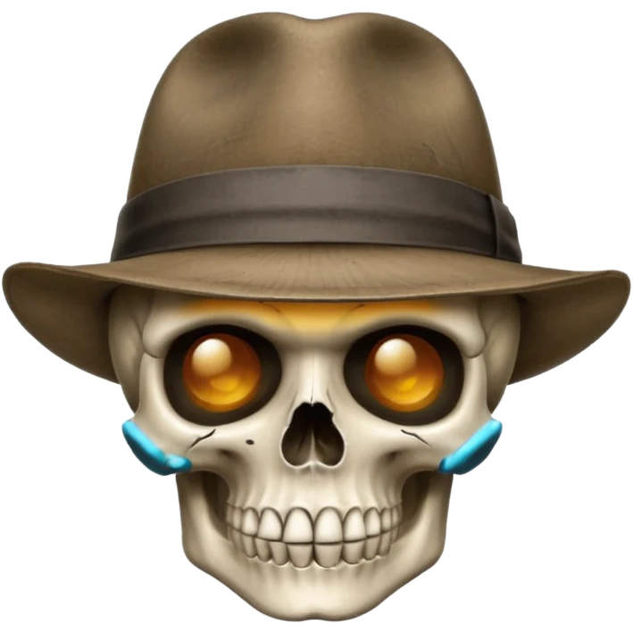 Skull with a hat  emoji