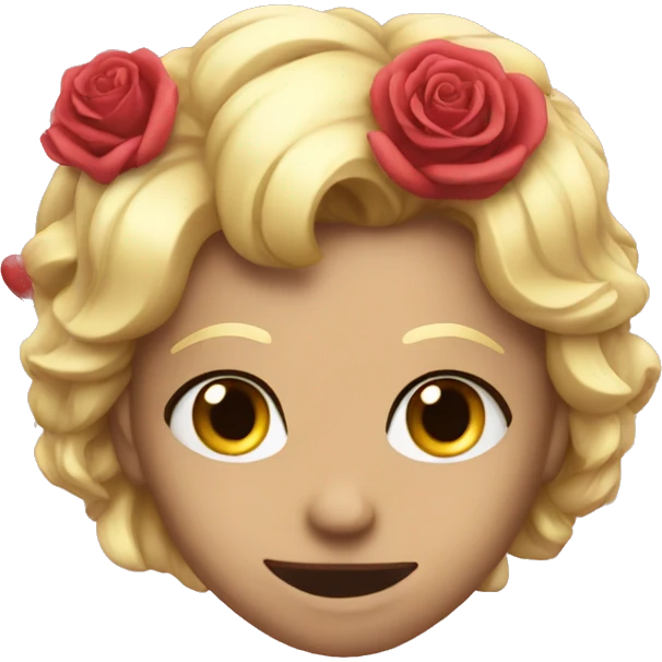 heart mad of roses emoji