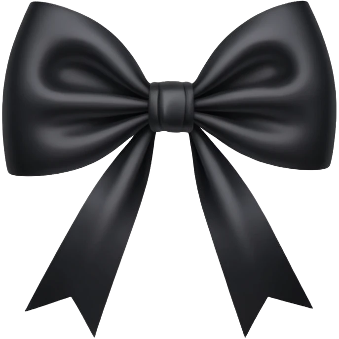 Black and silky cute astehtic bow emoji