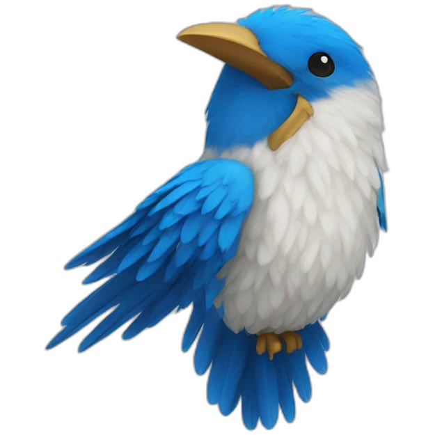 Pluma azul emoji