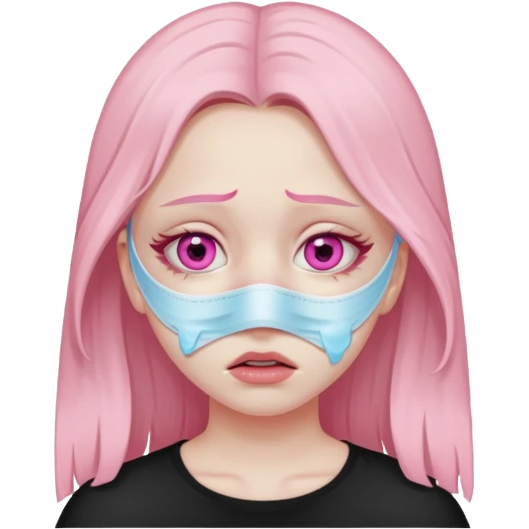 Girl with pink eye (the sickness) - more emoji emoji