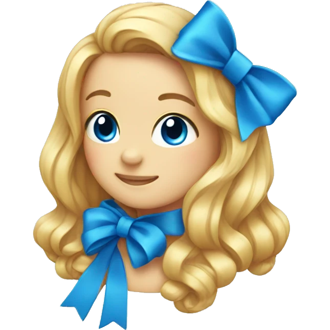 Cute blue bow emoji