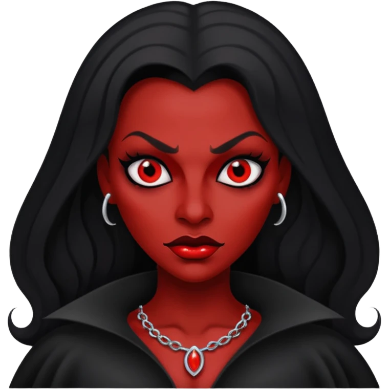 vampira pele negra olho vermelho  emoji