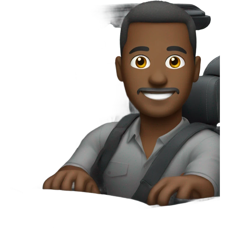 Man driving Black Mercedes convertible emoji