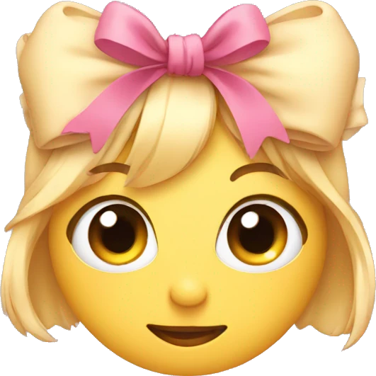 cute eyes with bow emoji