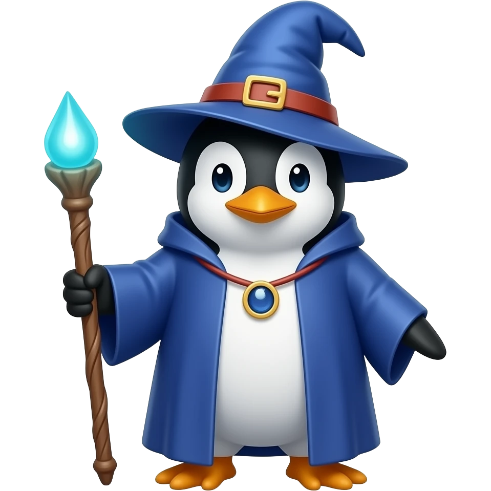 Penguin Wizard emoji