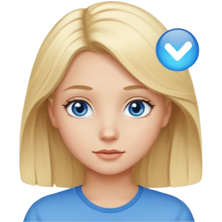 Blonde girl with blue eyes make her hair routine  emoji