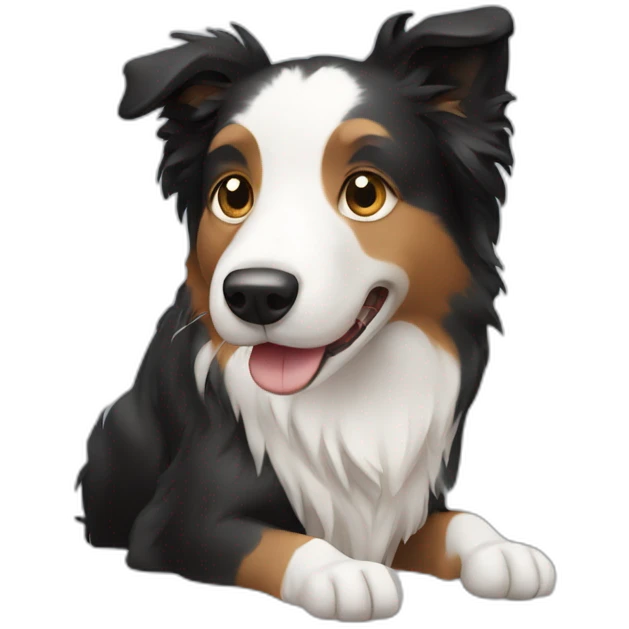 dog border collie emoji