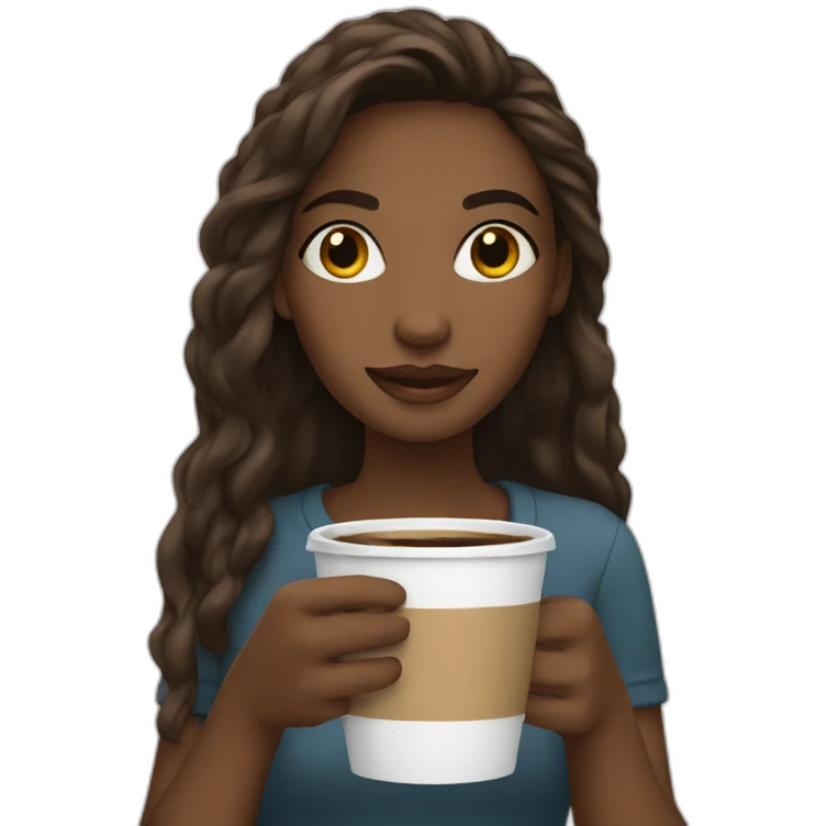 girl-coffee-sea emoji