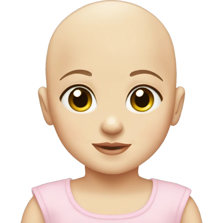 peaceful bald baby girl emoji