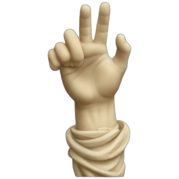 italian statue doing pinched fingers emoji