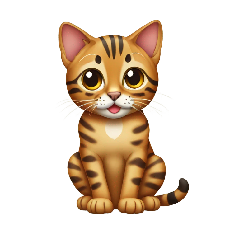 bengal cat sitting  emoji