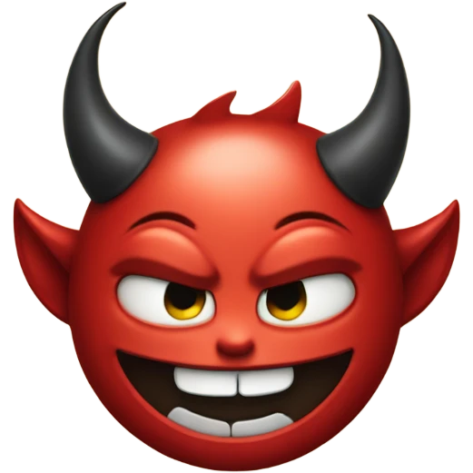 cute devil head smiling emoji