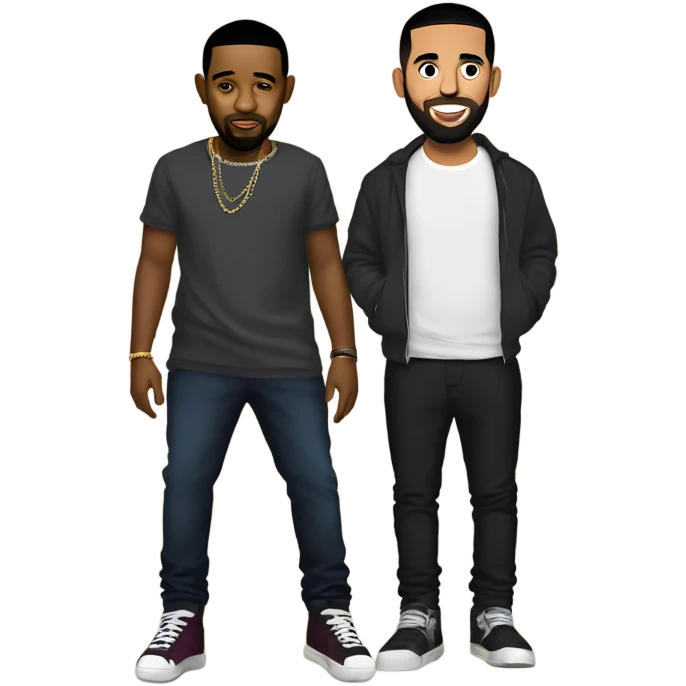 Kendrick Lamar and Drake emoji