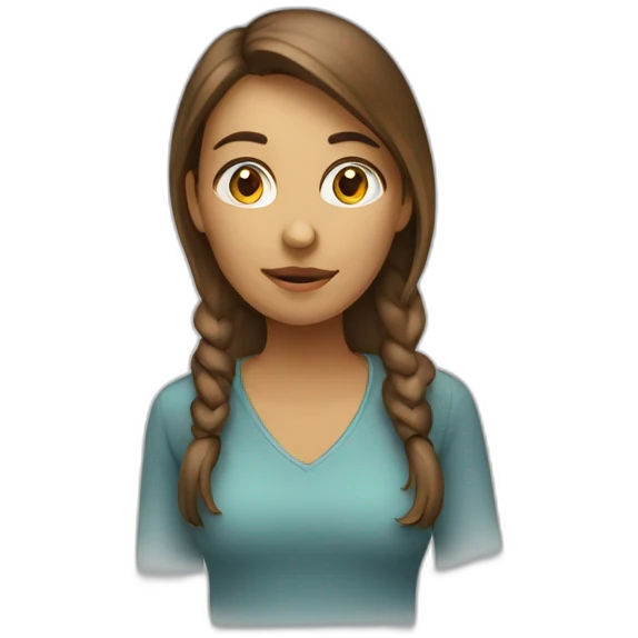 Female software developer thinking emoji