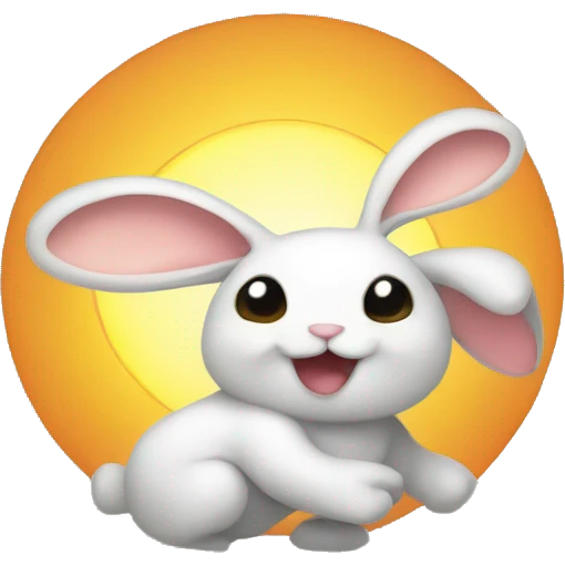 bunny and sun hug emoji