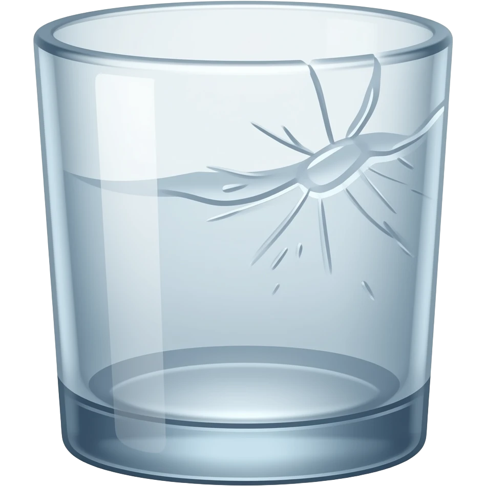 broken water glass emoji