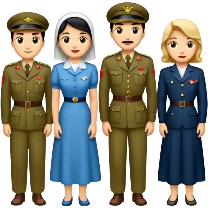 1940 takım elbise giyinen insanlar emoji