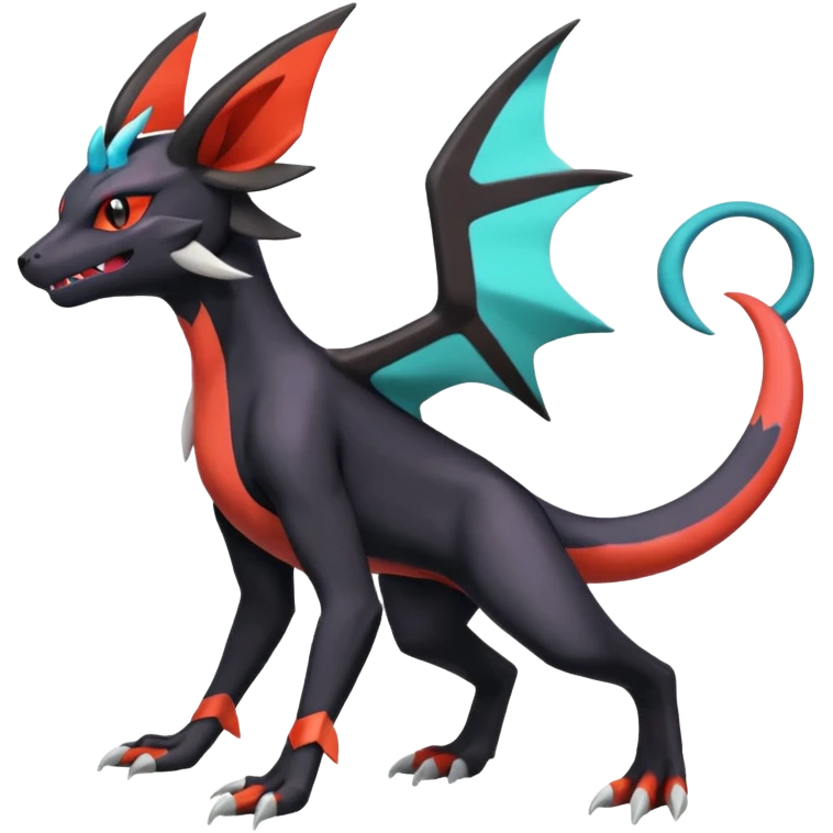 Salandit-Noivern-Umbreon-Silvally-fusion (full body) emoji