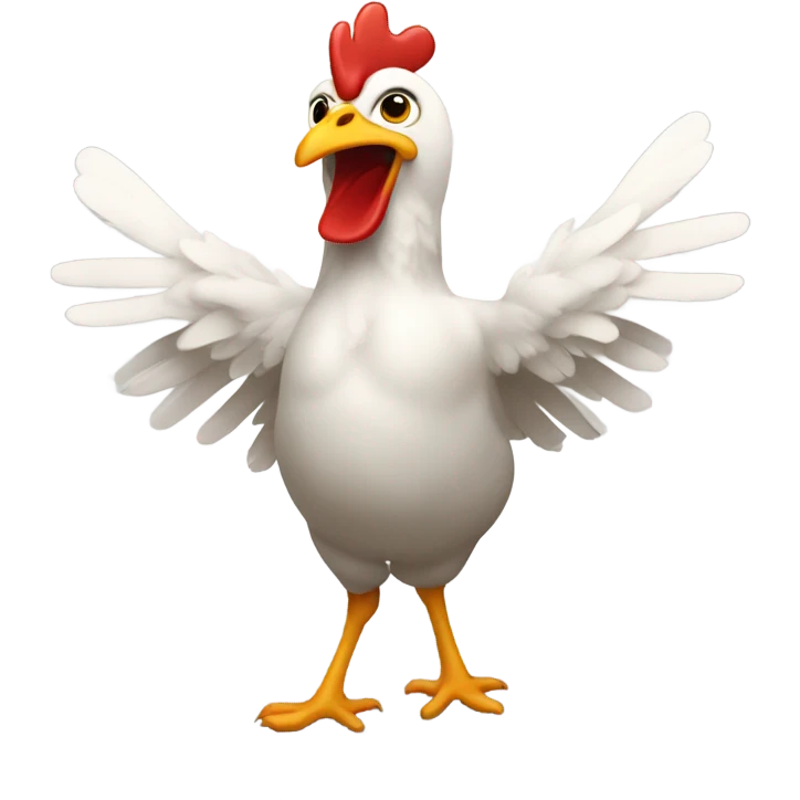 Chicken doing the dougie emoji