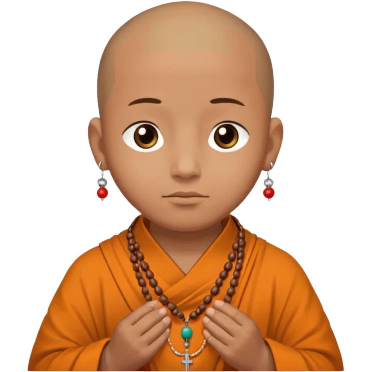  prayer beads monk emoji