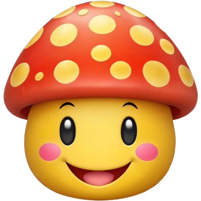 Smiley with mushrooms emoji