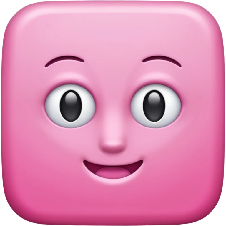 Pink square without face emoji